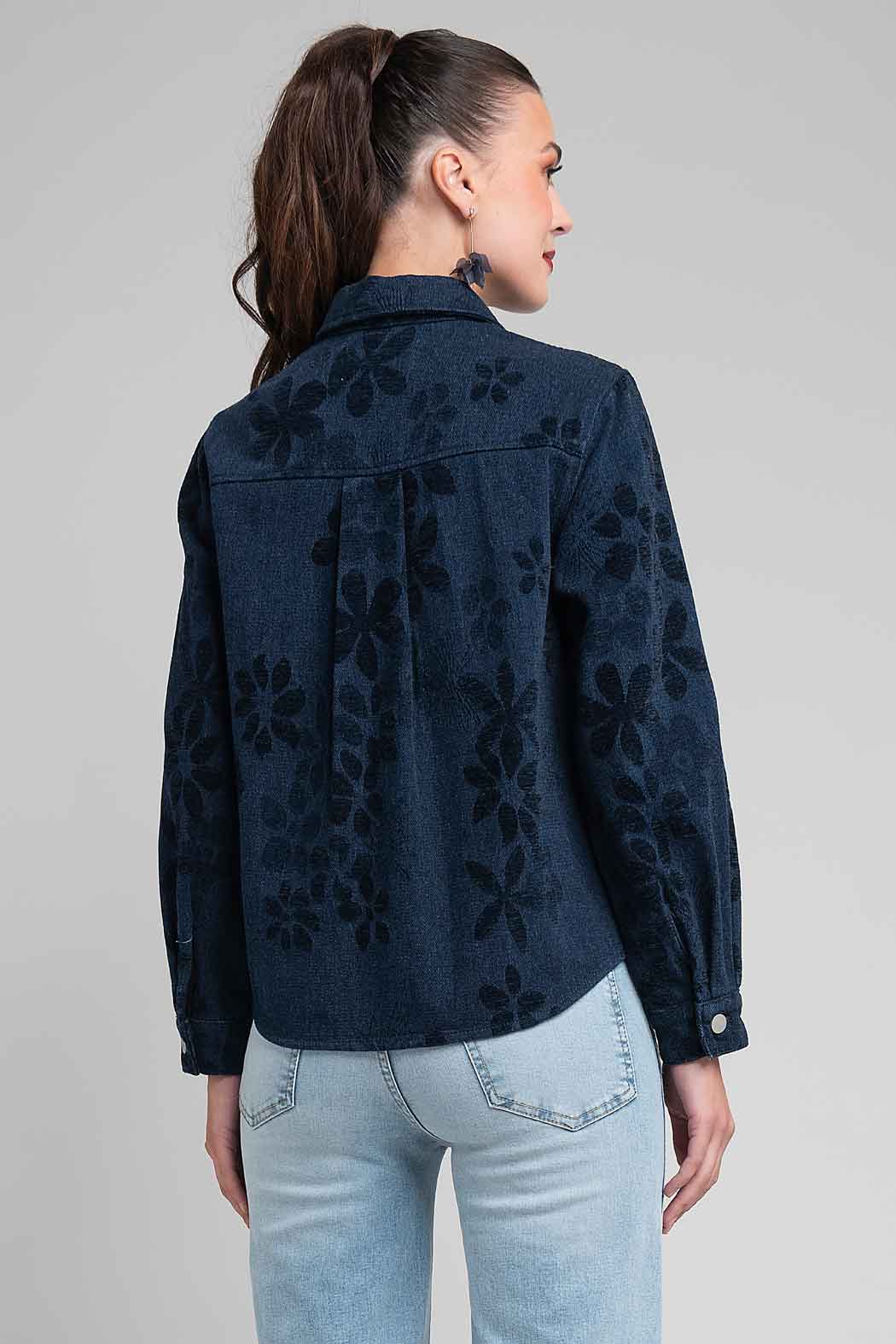 Chamarra De Mezclilla Estampada