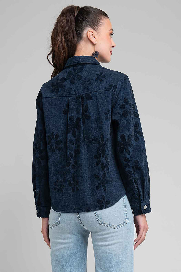 Chamarra De Mezclilla Estampada