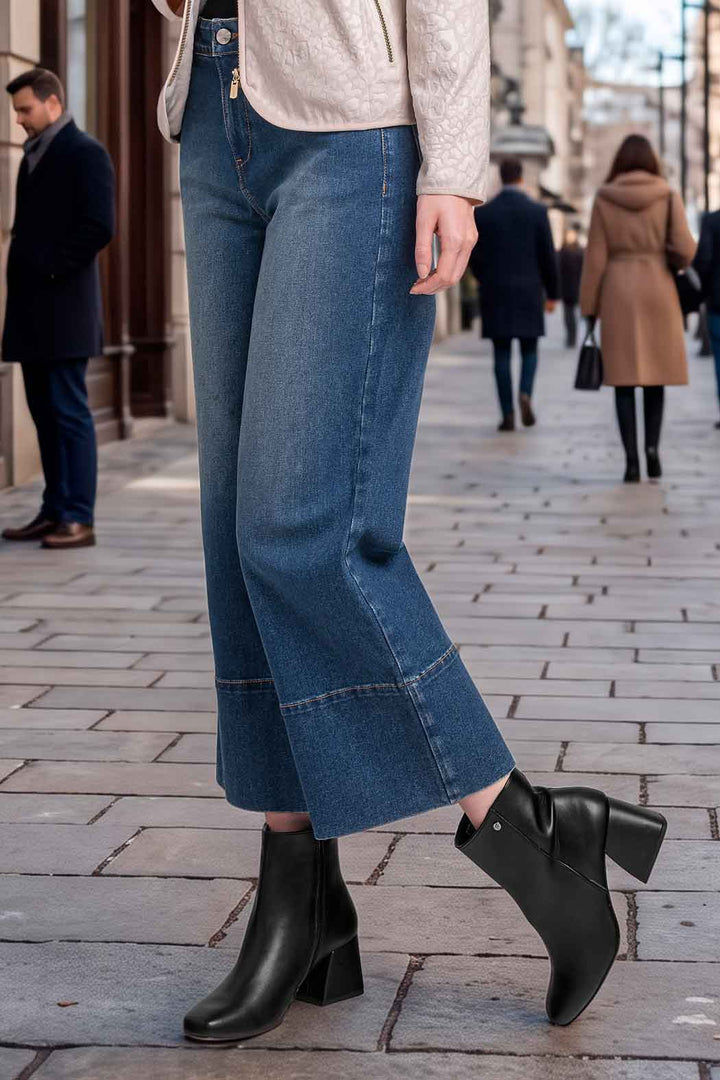 Jeans Liso Corte Amplio