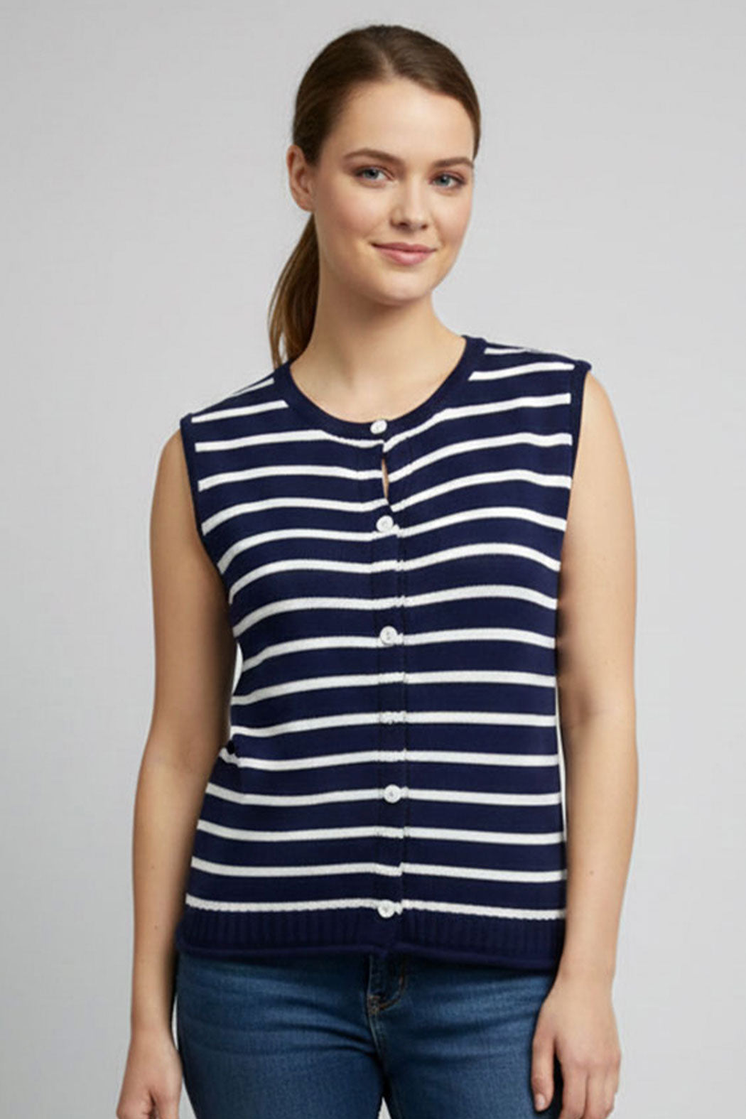 Blusa De Punto Con Franjas