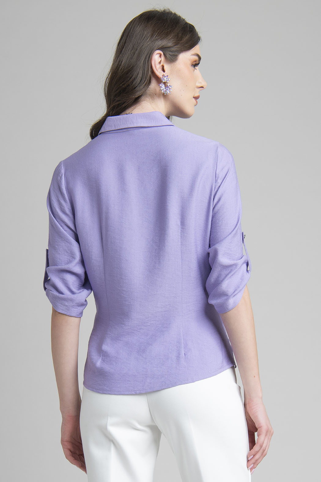 Blusa Camisera Con Manga 3/4