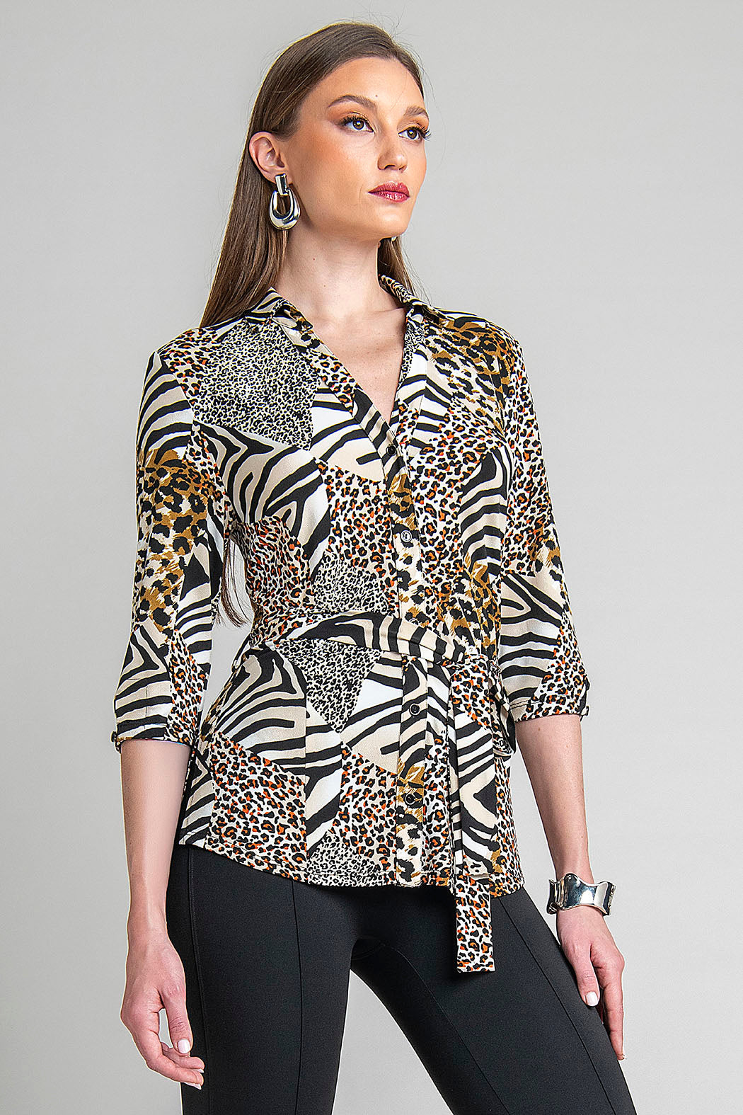 Blusa Con Estampado De Animal Print
