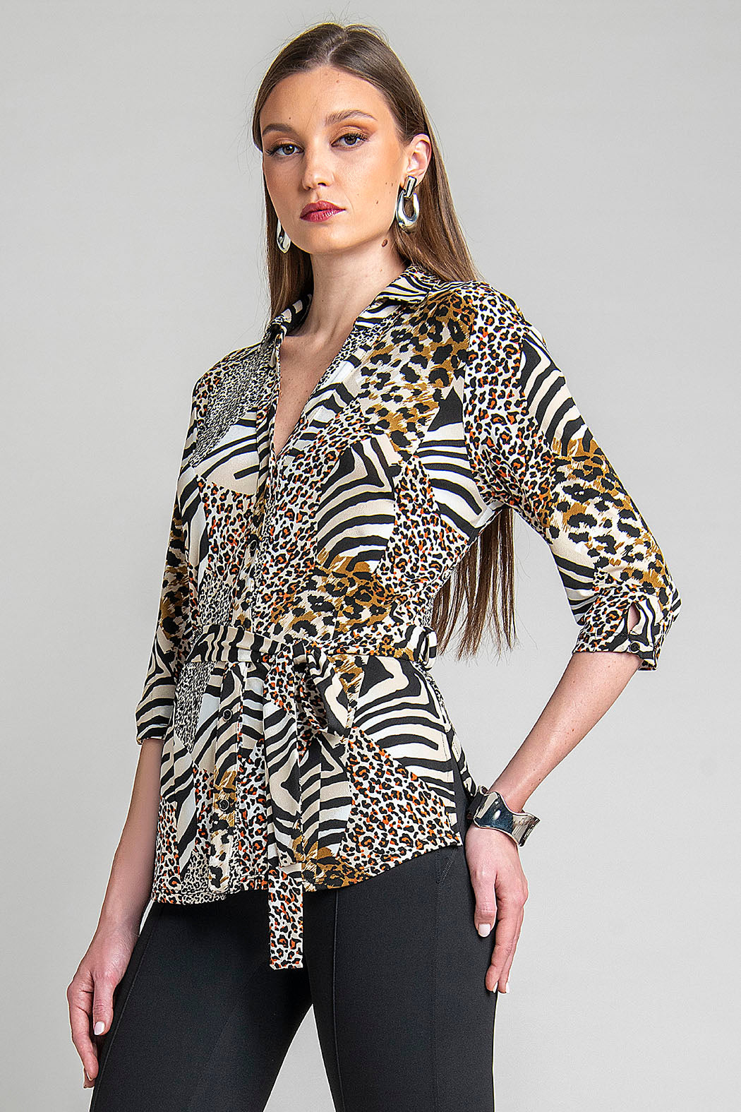 Blusa Con Estampado De Animal Print
