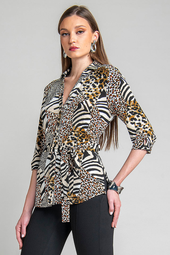 Blusa Con Estampado De Animal Print