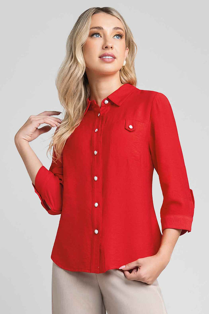 Blusa Con Botones Al Frente