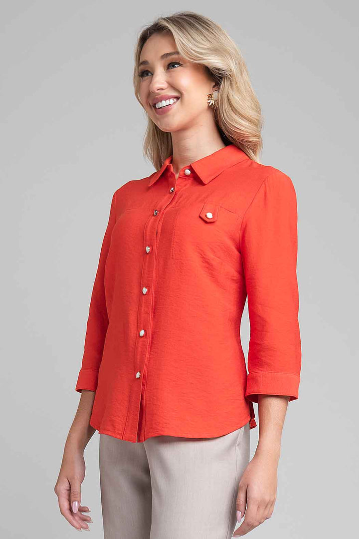Blusa Con Botones Al Frente
