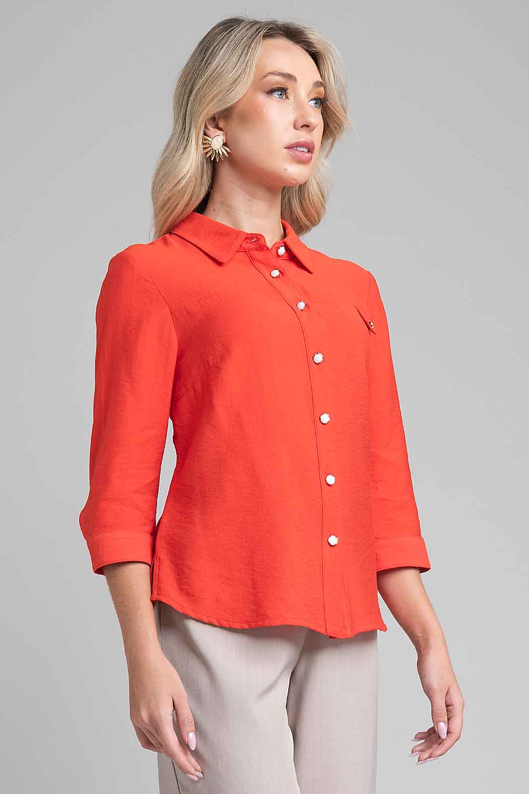 Blusa Con Botones Al Frente