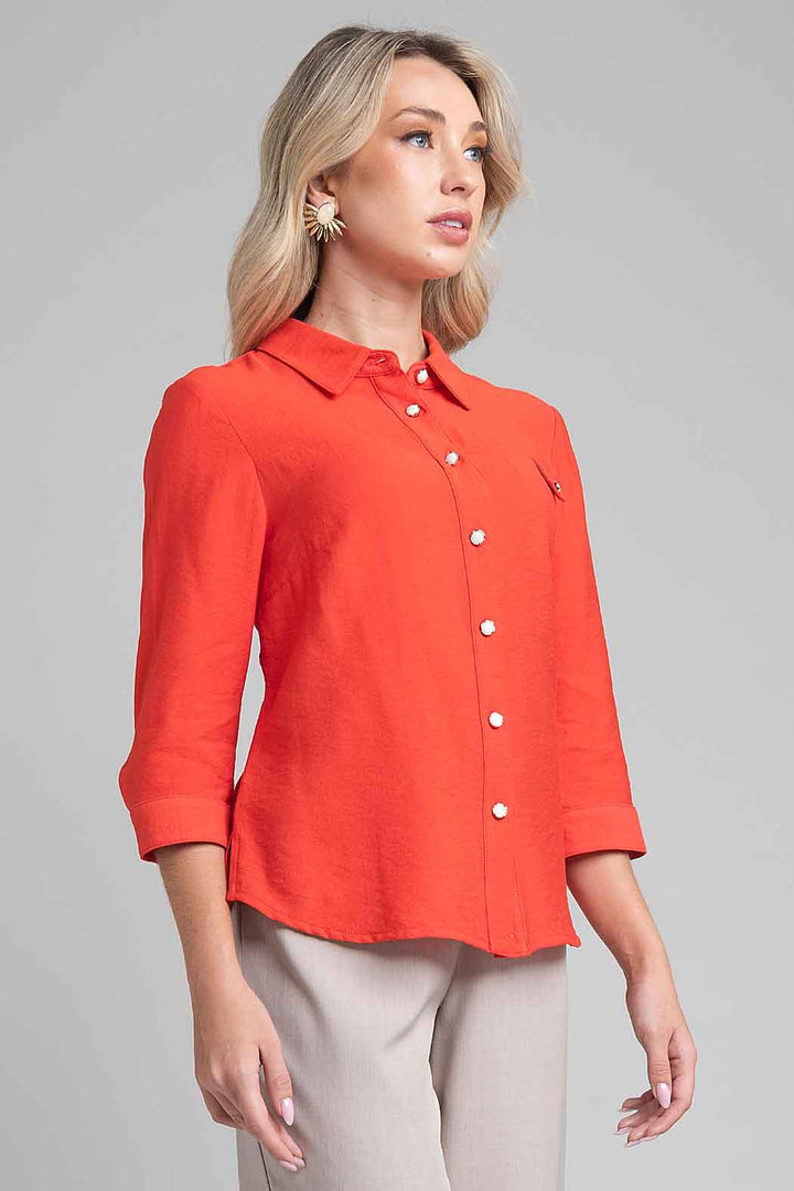 Blusa Con Botones Al Frente
