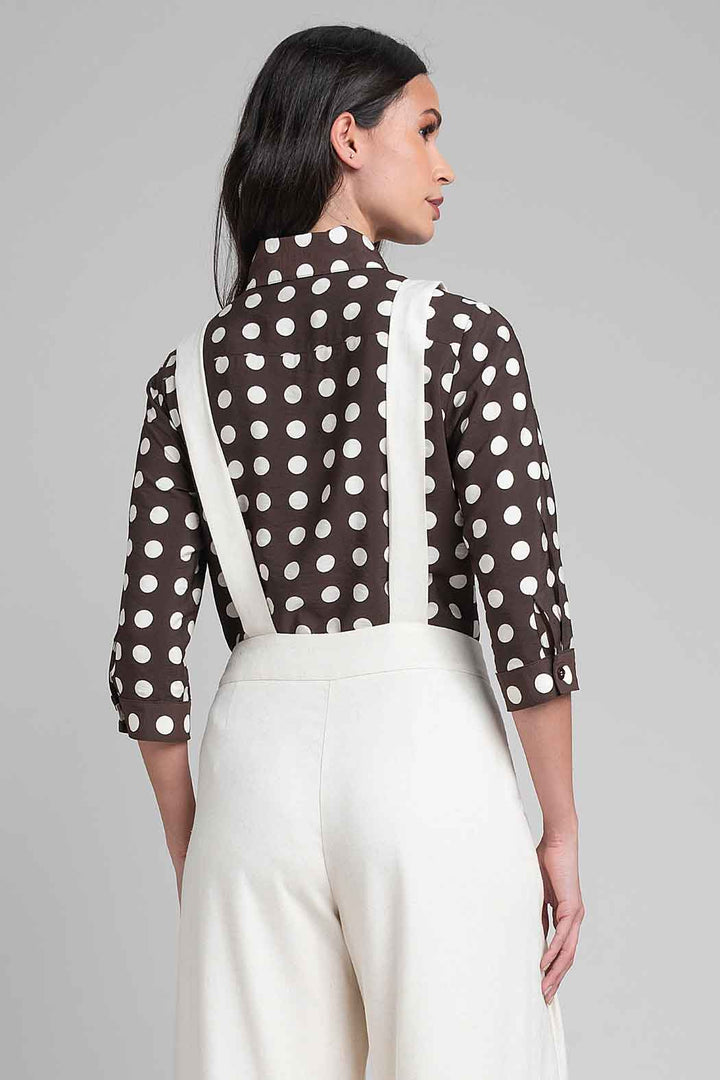 Blusa Con Estampado De Lunares