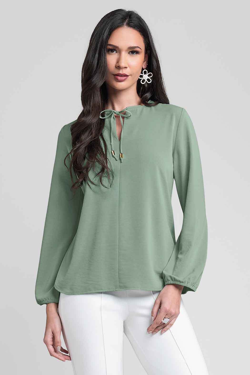 Blusa Lisa Con Manga Larga