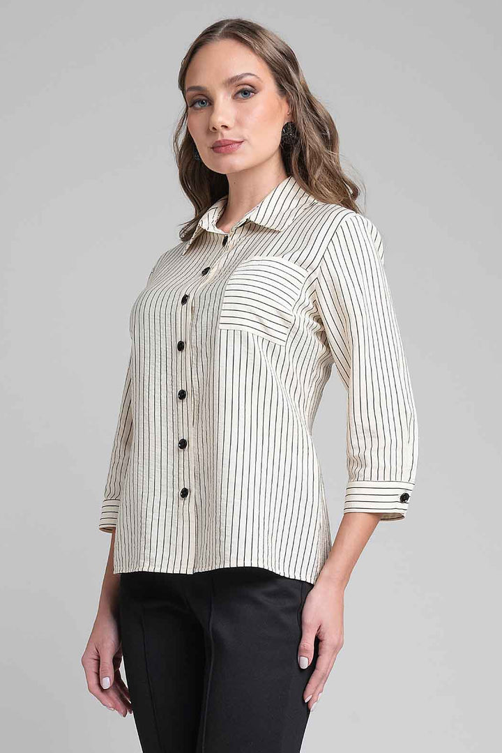 Blusa Camisera De Rayas