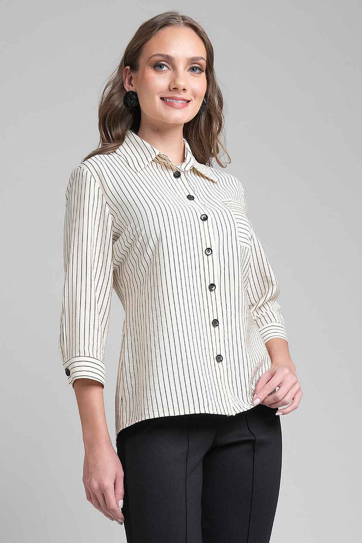 Blusa Camisera De Rayas
