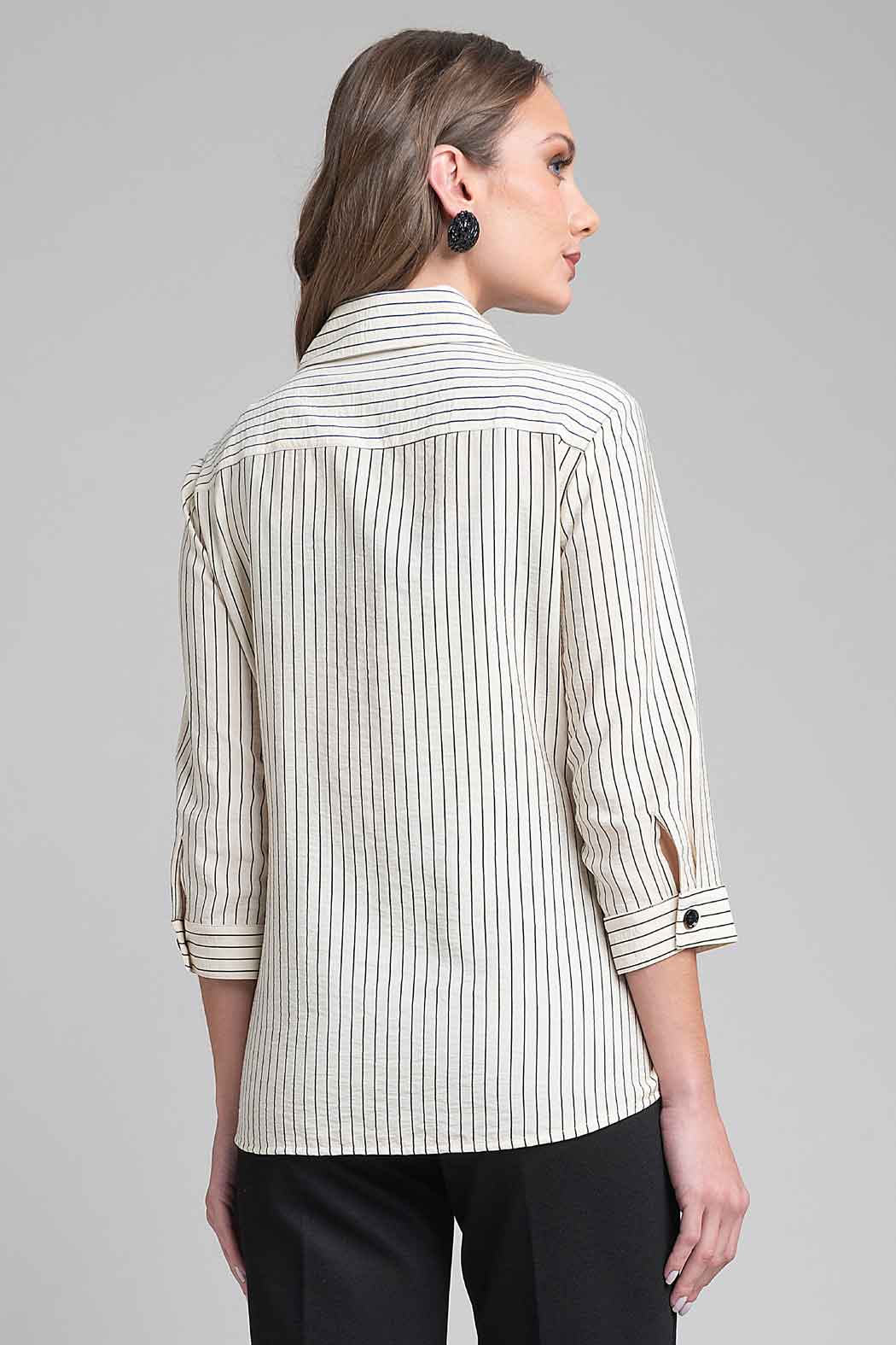 Blusa Camisera De Rayas