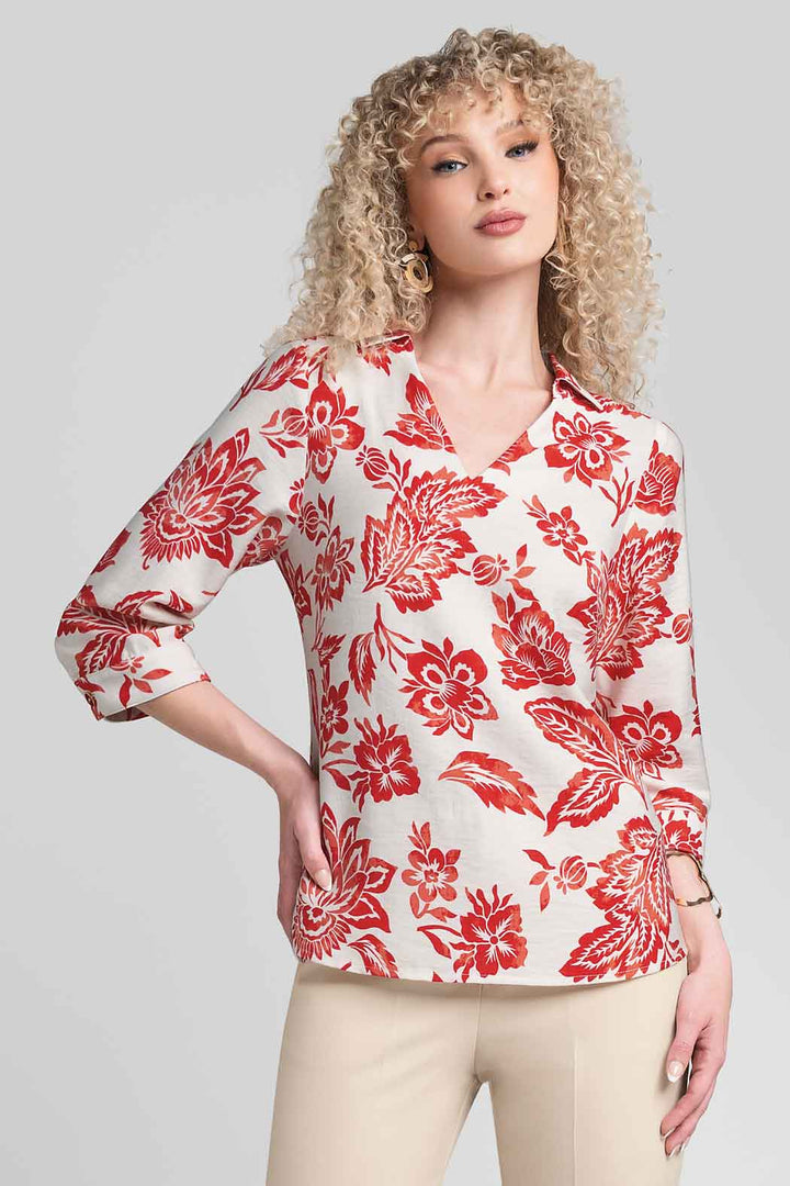 Blusa Con Estampado Floral