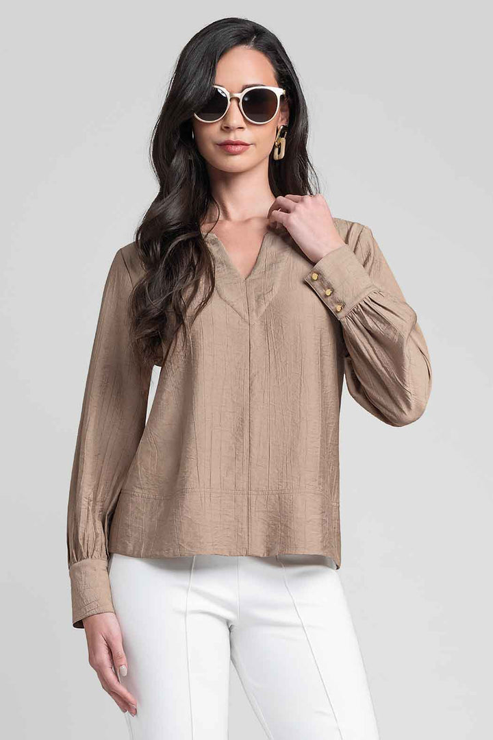 Blusa Lisa Con Escote V