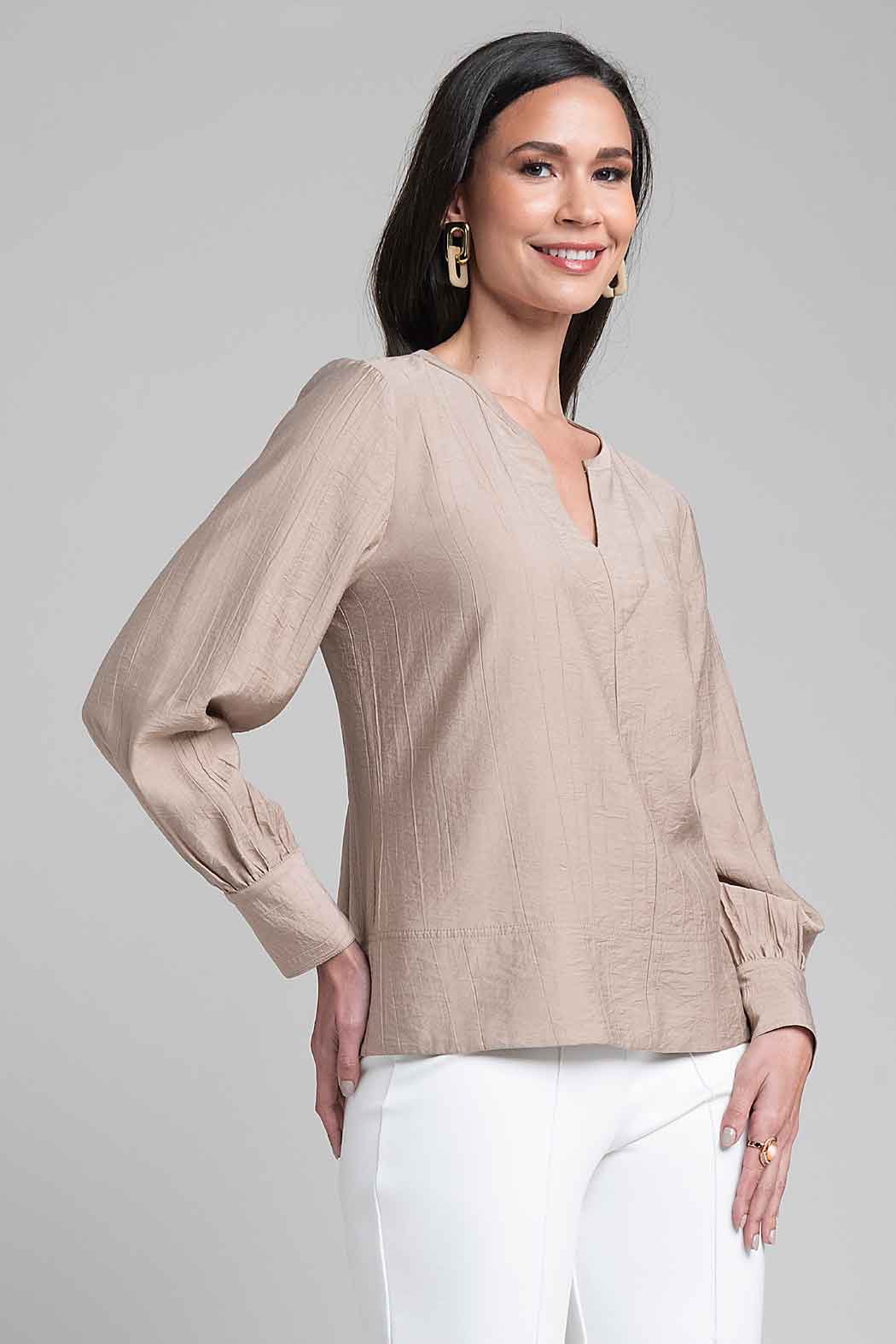 Blusa Lisa Con Escote V
