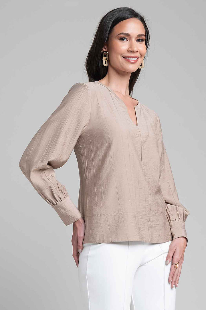 Blusa Lisa Con Escote V