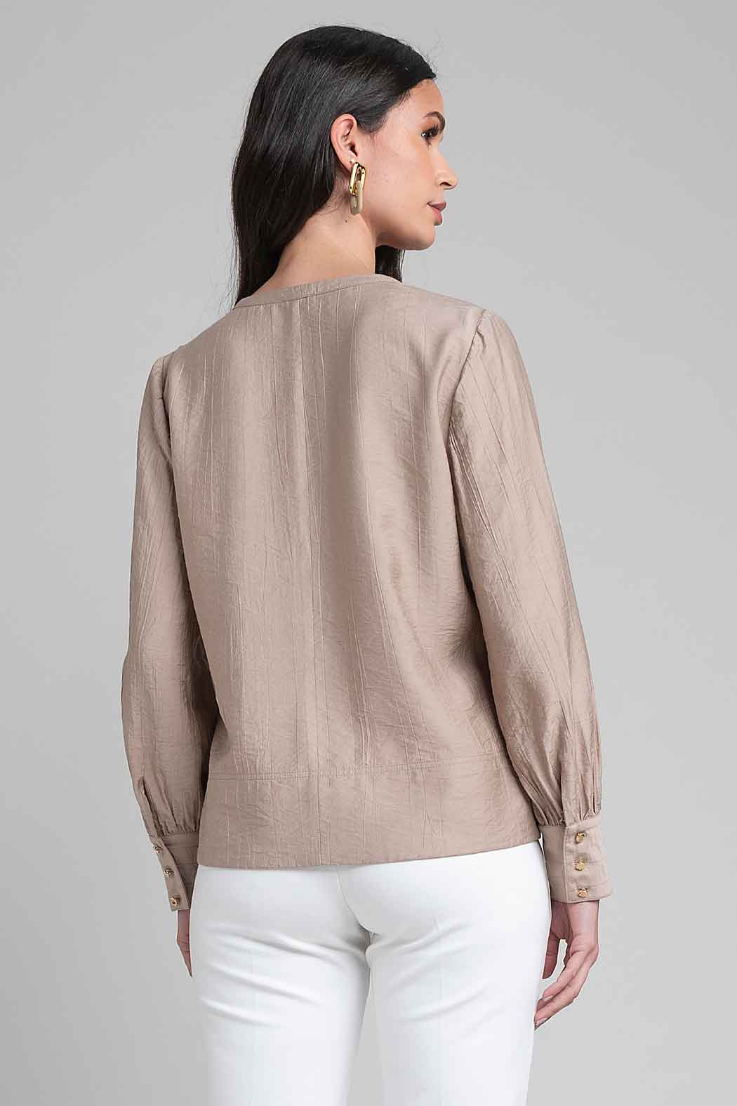 Blusa Lisa Con Escote V
