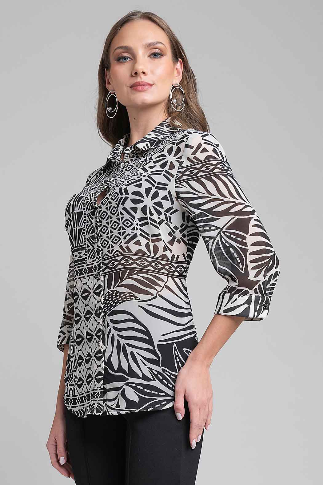 Blusa Camisera Estampada
