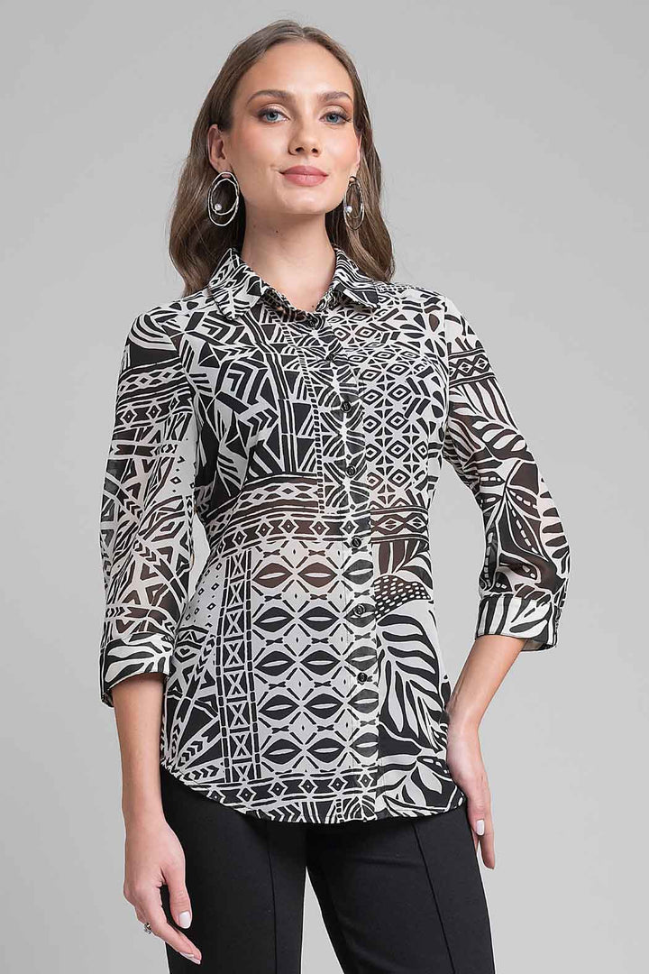Blusa Camisera Estampada