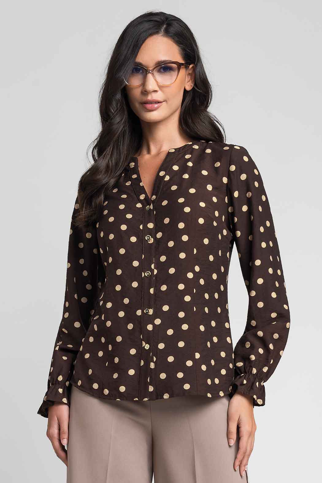 Blusa Con Estampado De Lunares