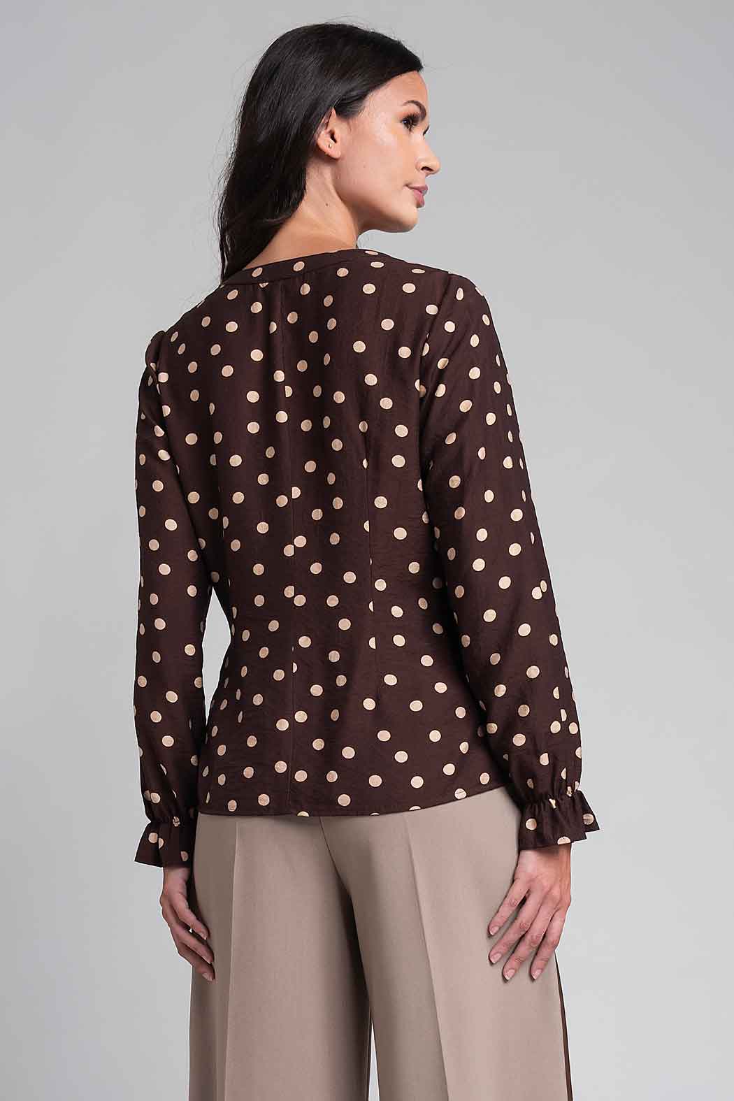 Blusa Con Estampado De Lunares