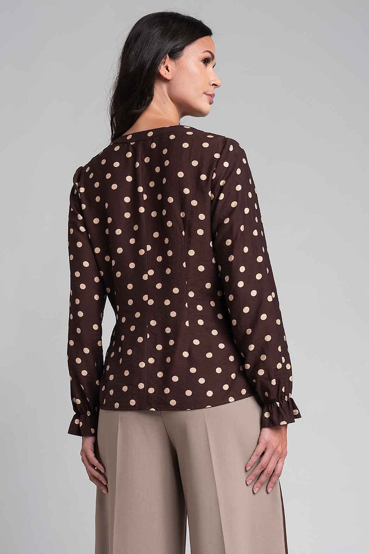 Blusa Con Estampado De Lunares