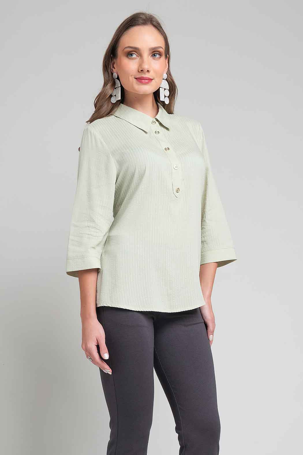 Blusa Camisera De Rayas