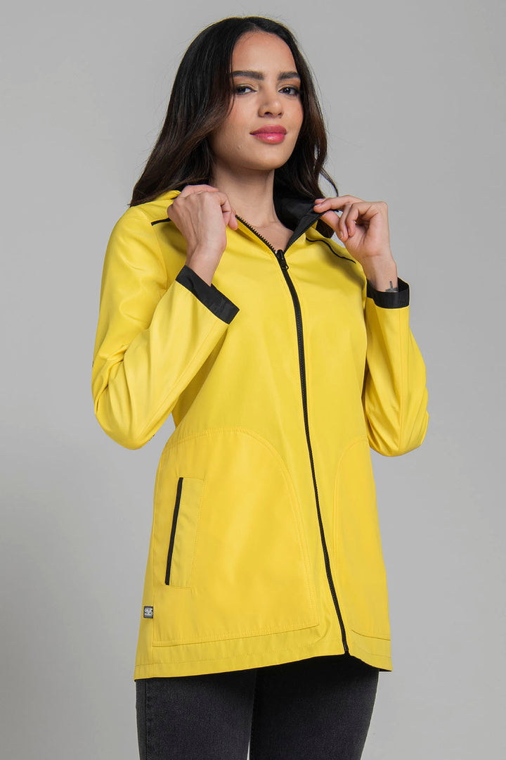 Gabardina De Doble Vista Con Gorro