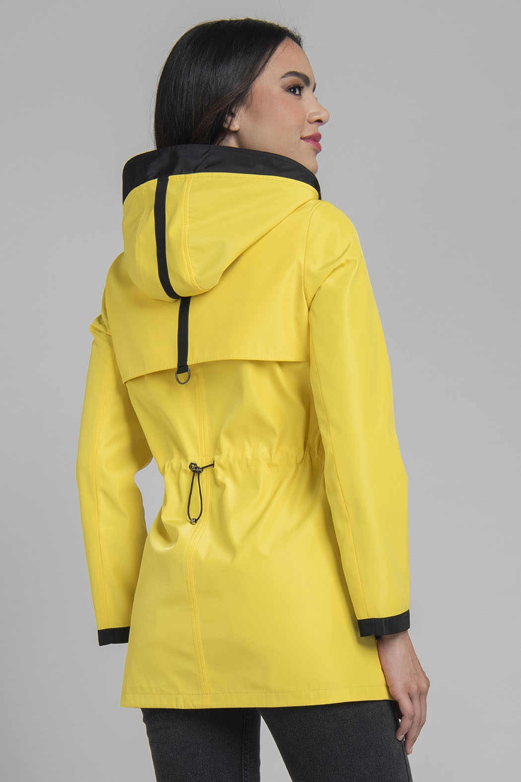 Gabardina De Doble Vista Con Gorro