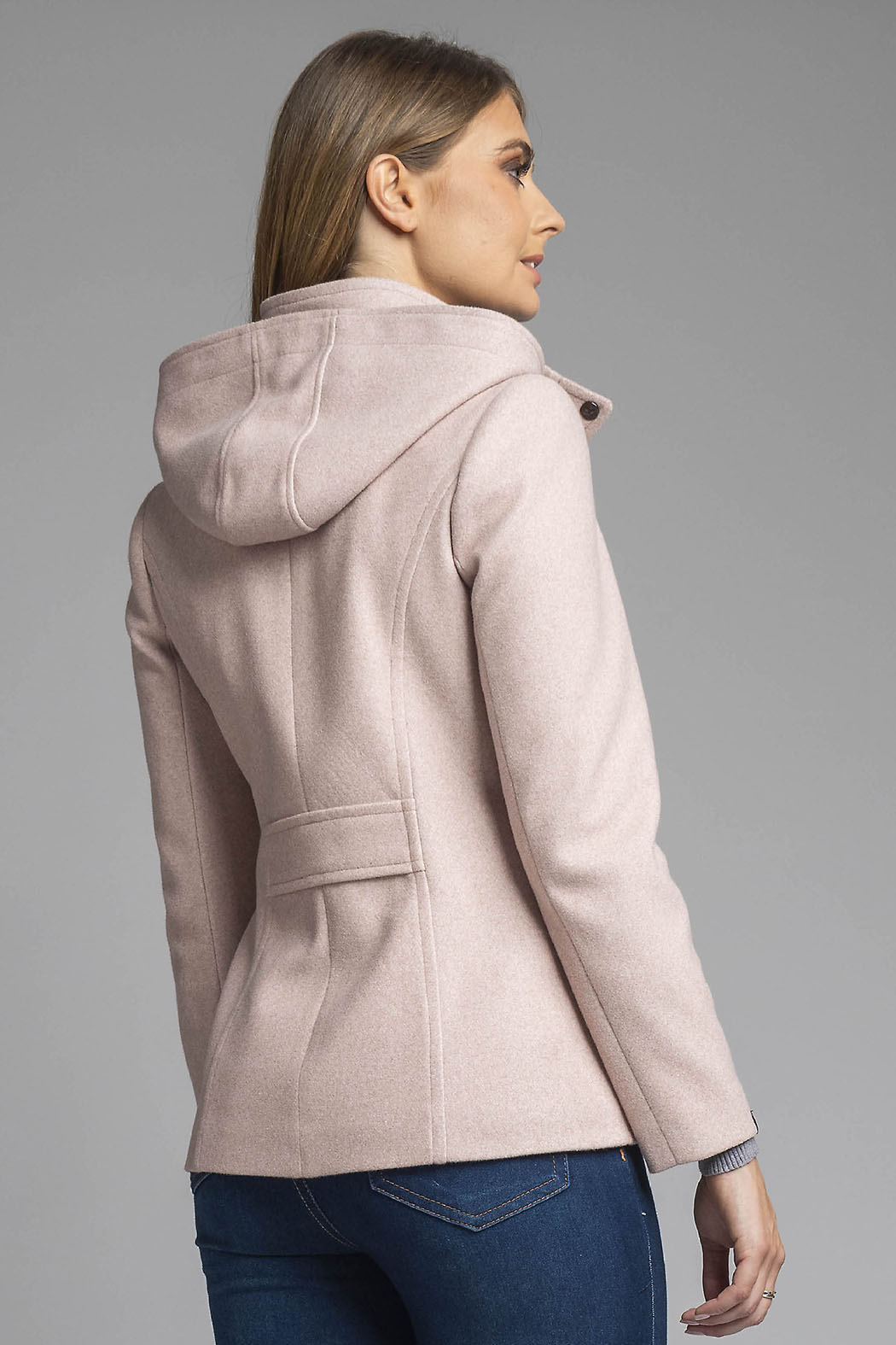 Abrigo Cuello Alto Y Gorro Desmontable