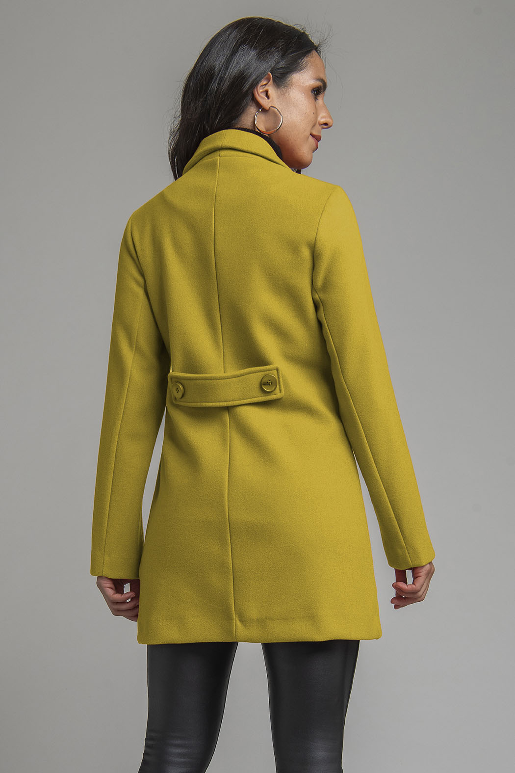 Abrigo Liso Con Solapa