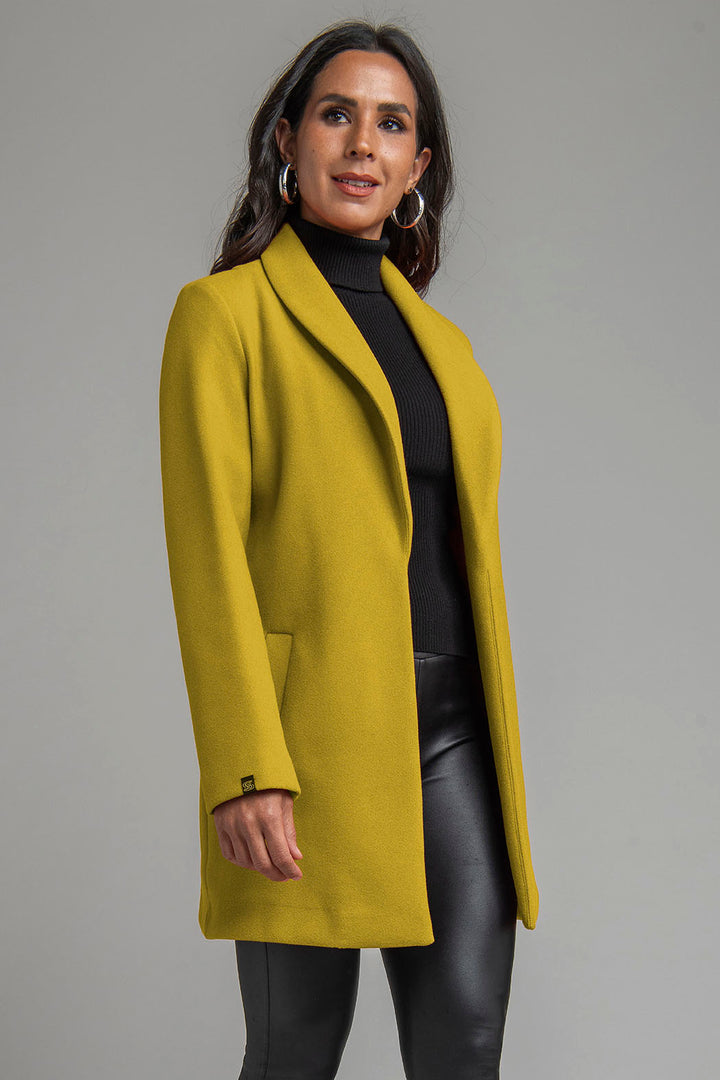 Abrigo Liso Con Solapa