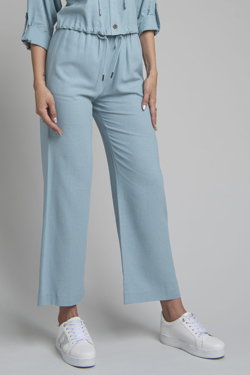 Pantalon Corte Ancho Y Resorte En Cintura