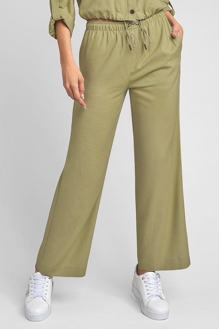 Pantalon Corte Ancho Y Resorte En Cintura