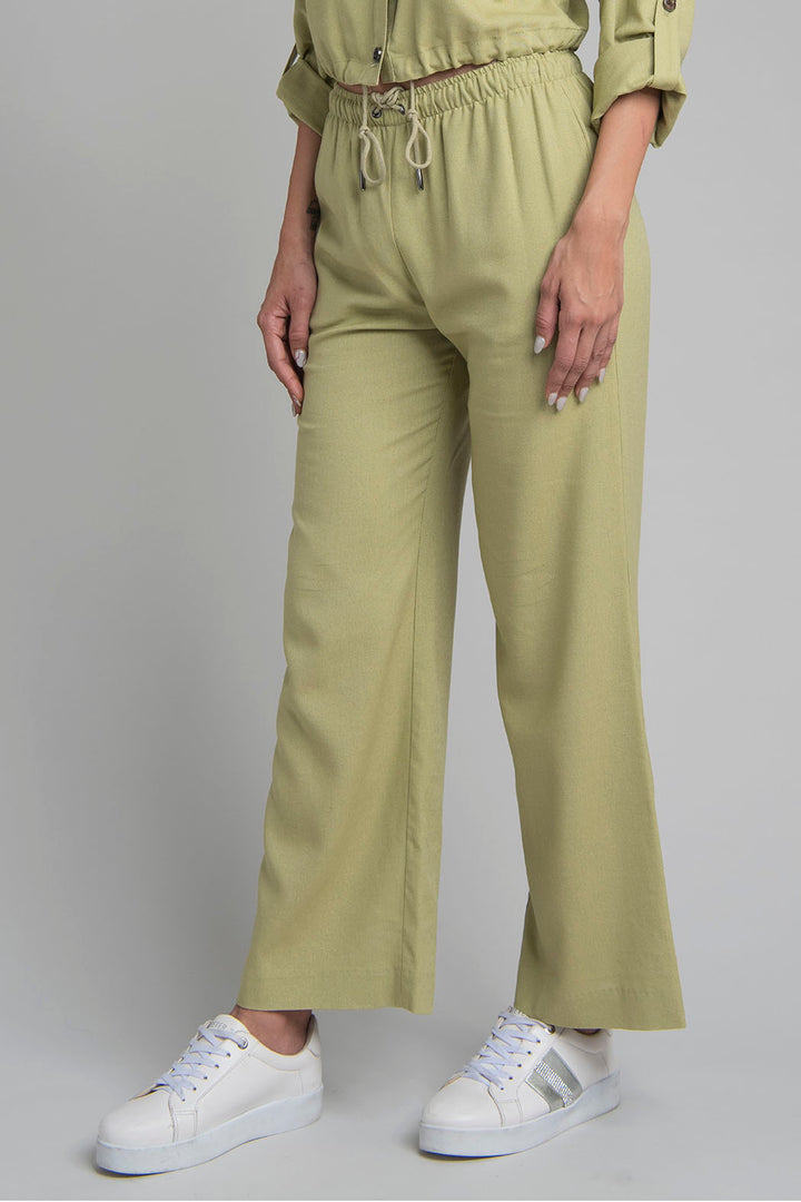 Pantalon Corte Ancho Y Resorte En Cintura