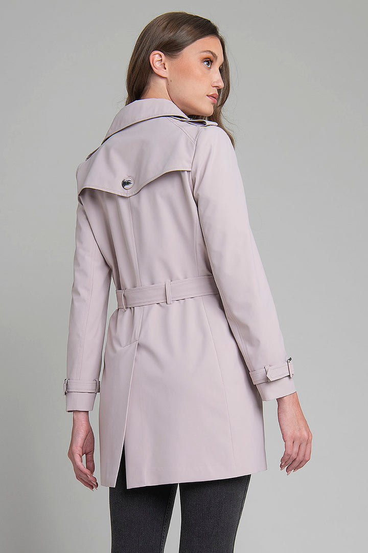 Gabardina Con Botones Al Frente Cuzados