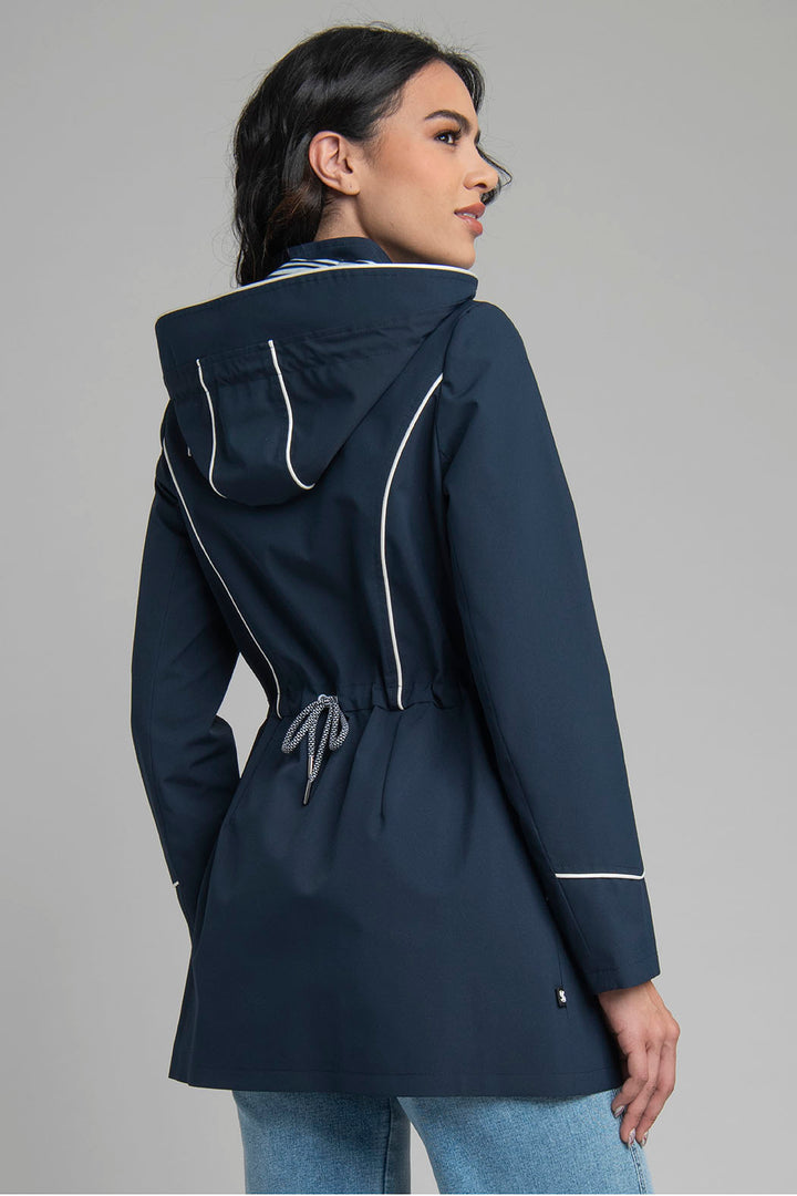 Gabardina Con Cierre Oculto