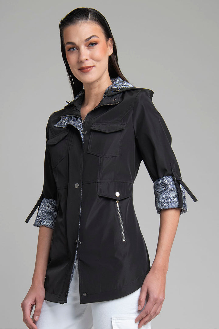 Gabardina Con Capucha Desmonrable