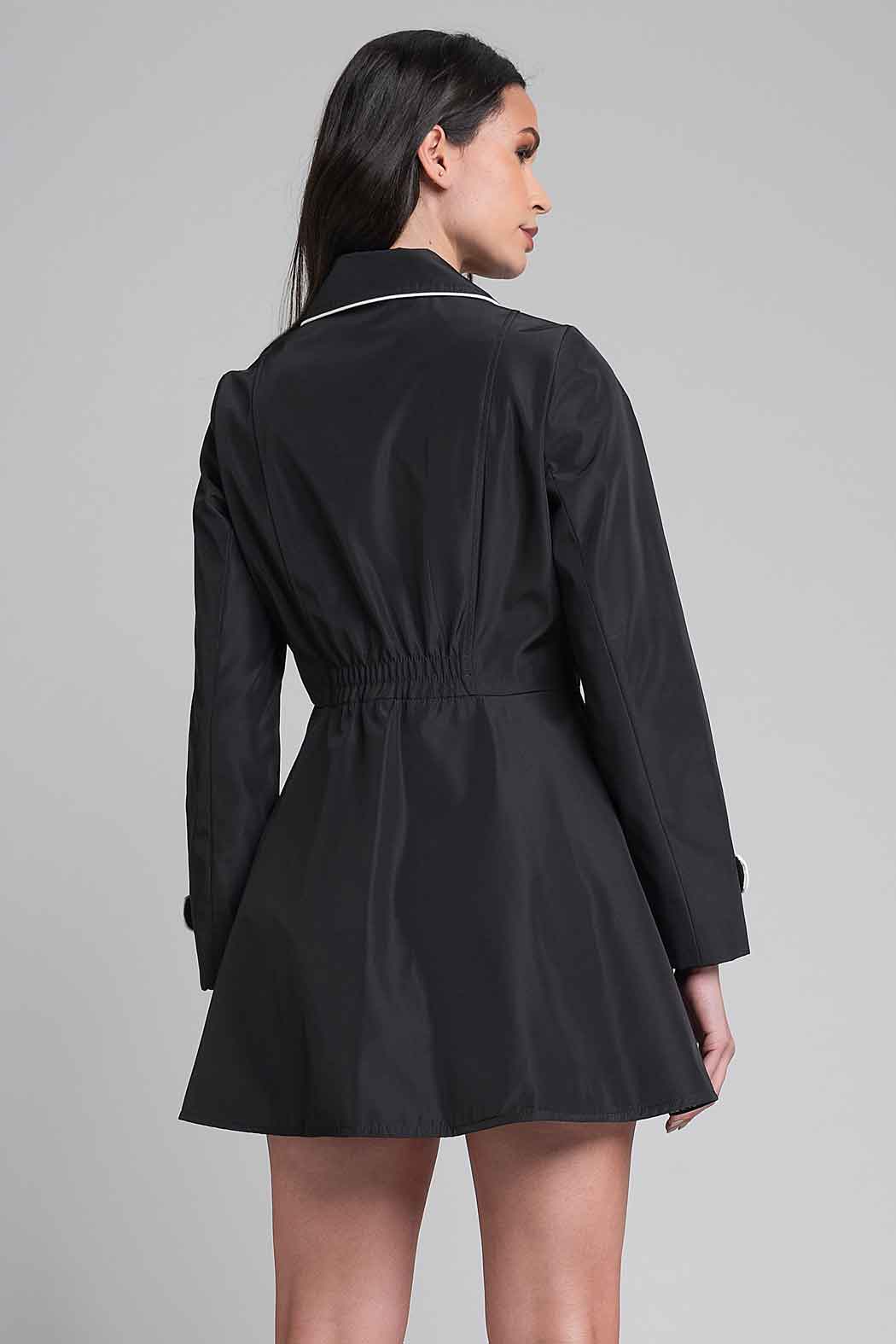 Gabardina De Doble Cruze Con Botones