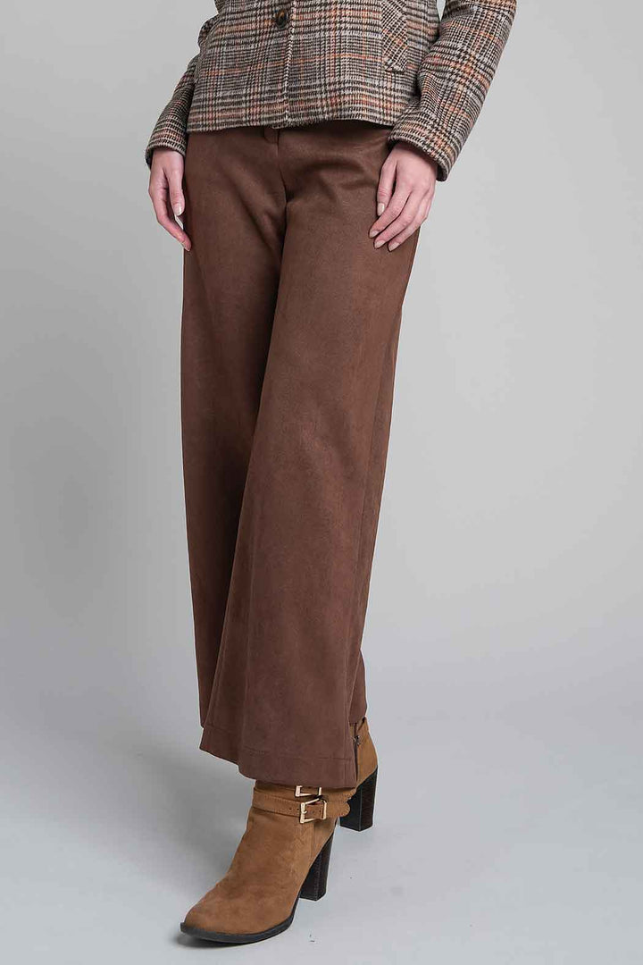 Pantalon Corte Ancho De Gamusa