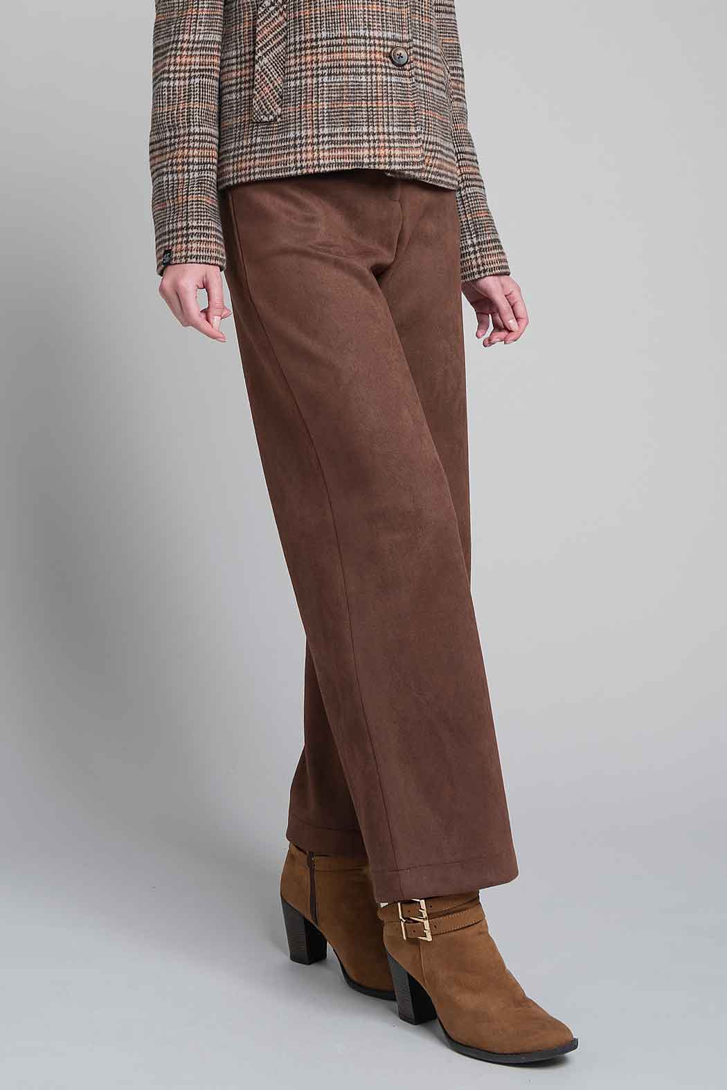 Pantalon Corte Ancho De Gamusa