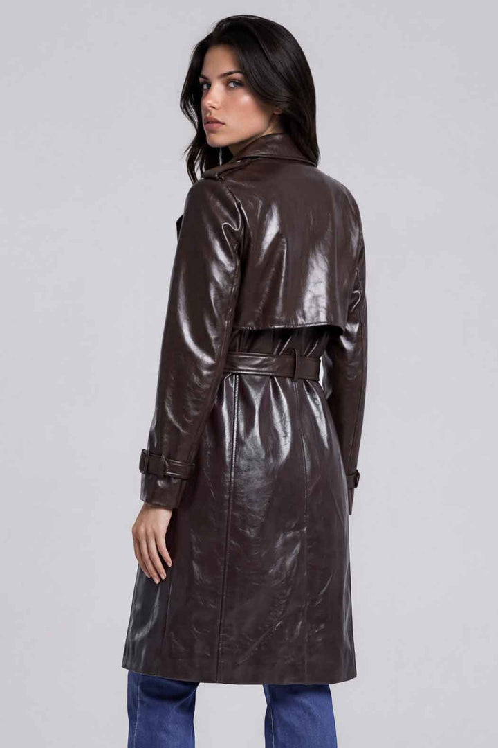 Gabardina Larga Con Doble Cruce