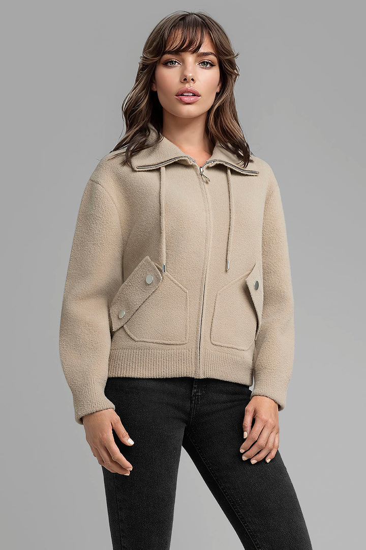 Sueter De Punto Con Cierre Al Frente