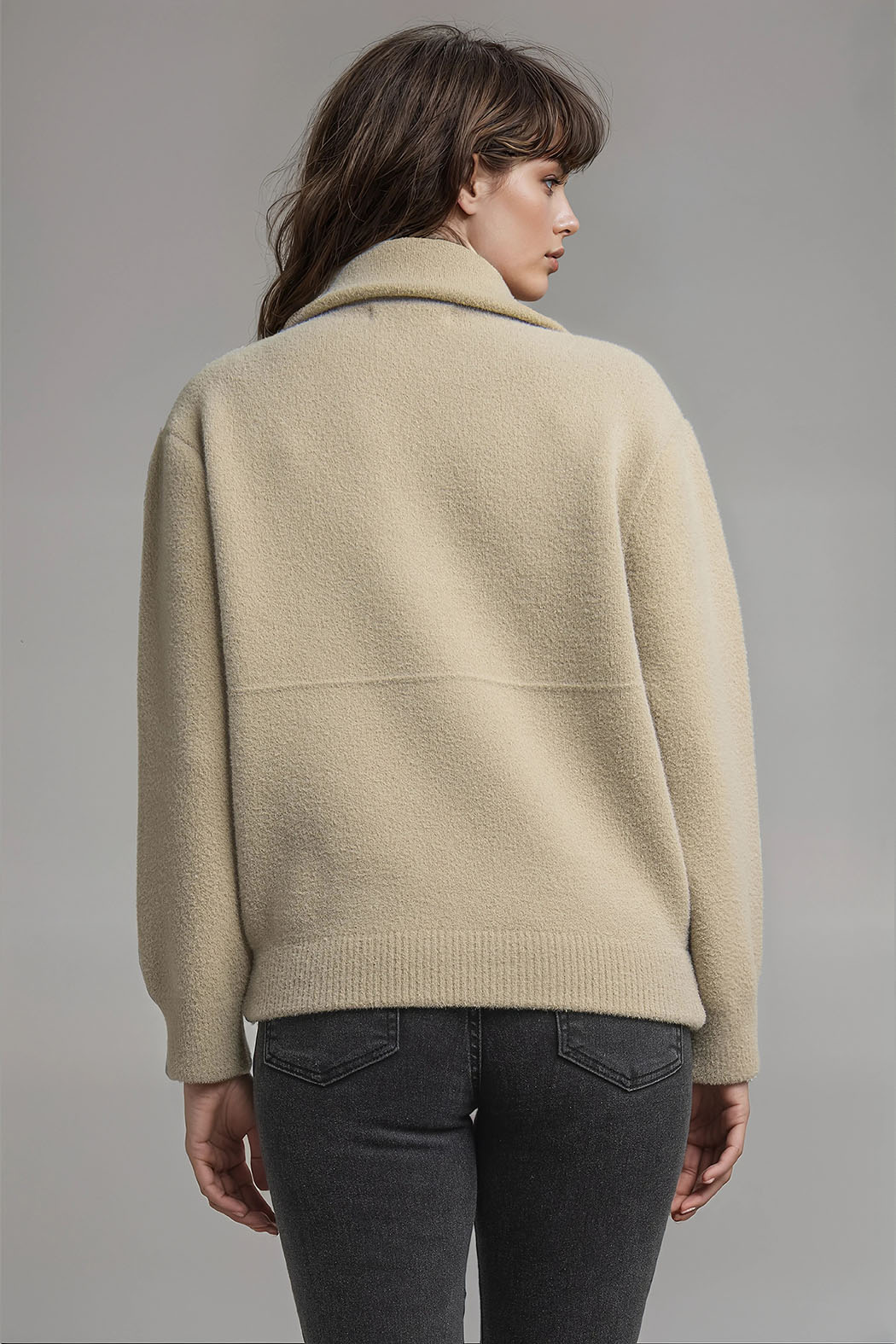 Sueter De Punto Con Cierre Al Frente