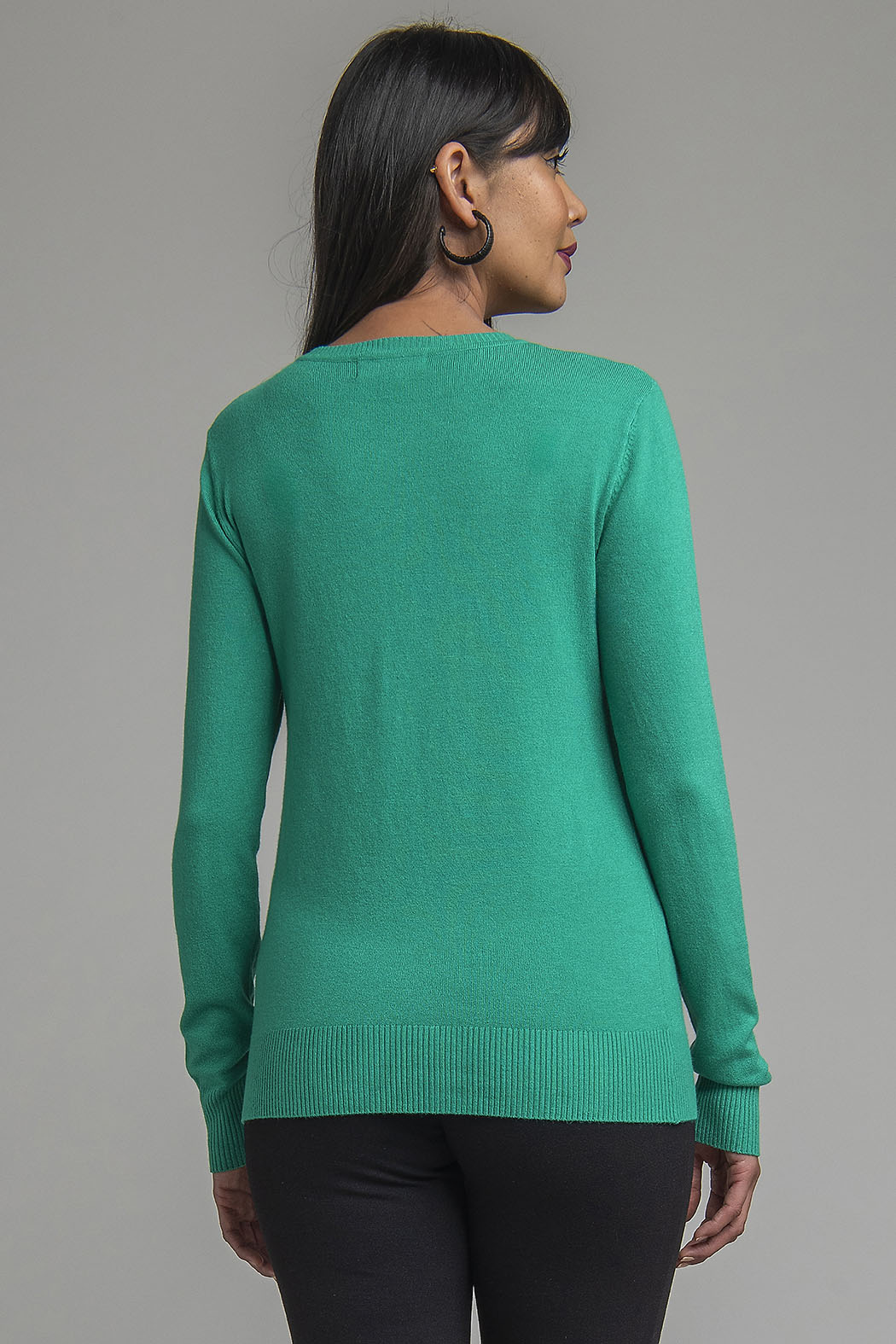 Sueter Liso Con Botones Al Frente