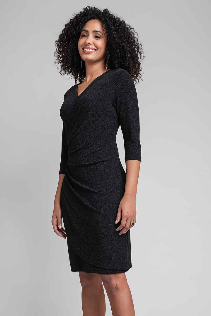Vestido Liso Con Plizado En Cintura