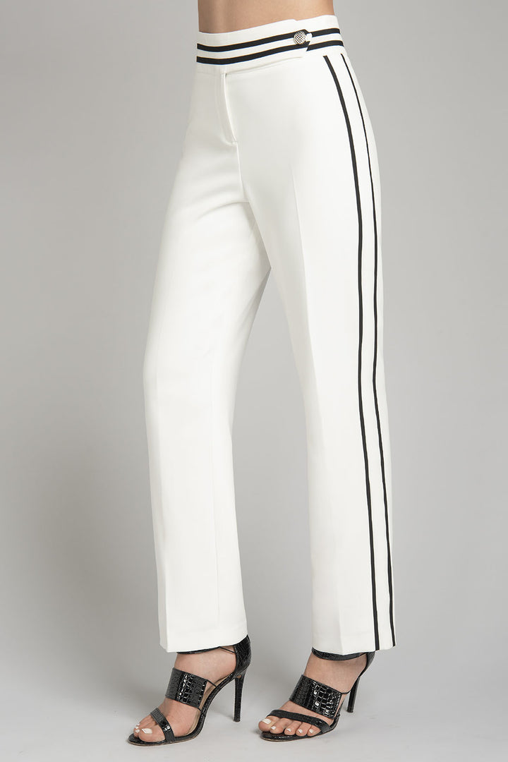 Pantalon Corte Amplio Con Rayas Laterales Y En Pretina