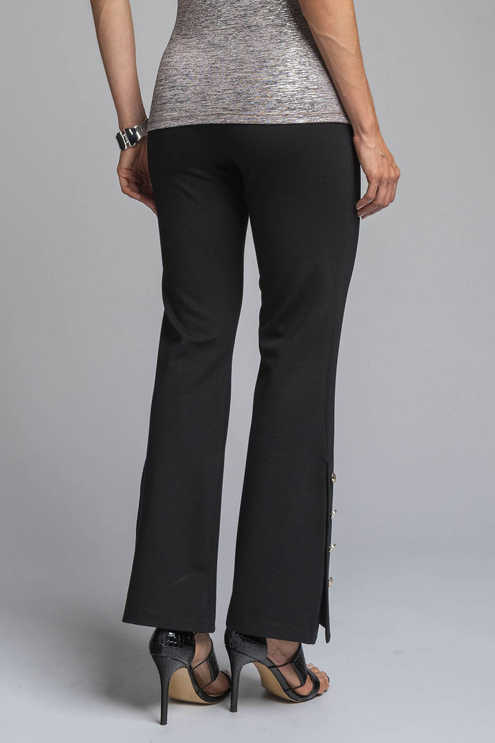 Pantalon Corte Recto Con Detalles De Botones El Tobillos