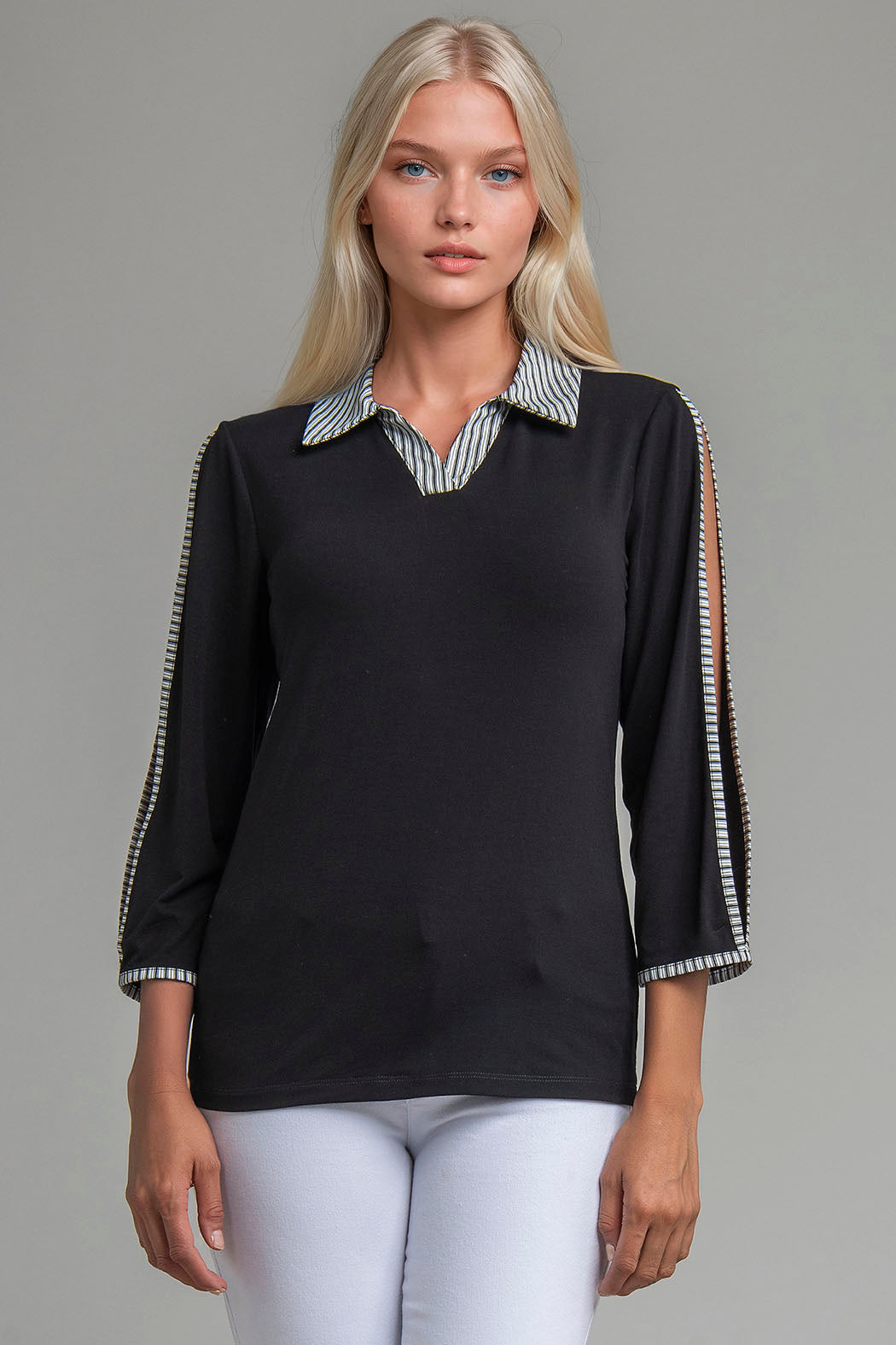 Blusa Abertura En Mangas Y Cuello Sport